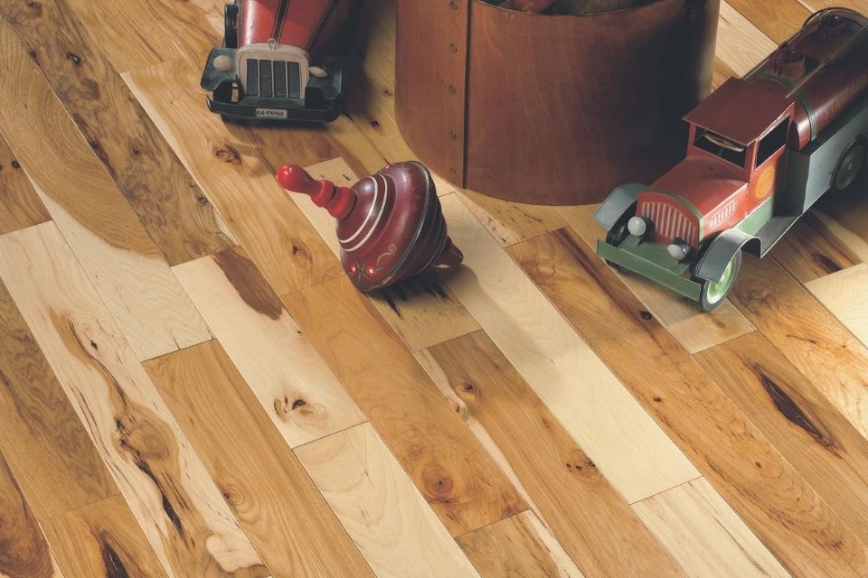 Beautiful and classic hickory hardwood floors 